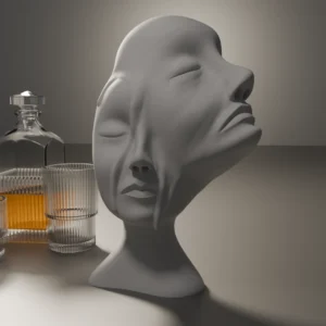 Lady Kaal sculpture image, representing time – a decorative table piece.